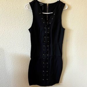 NWT BeBe black stretch mini-dress - sz M